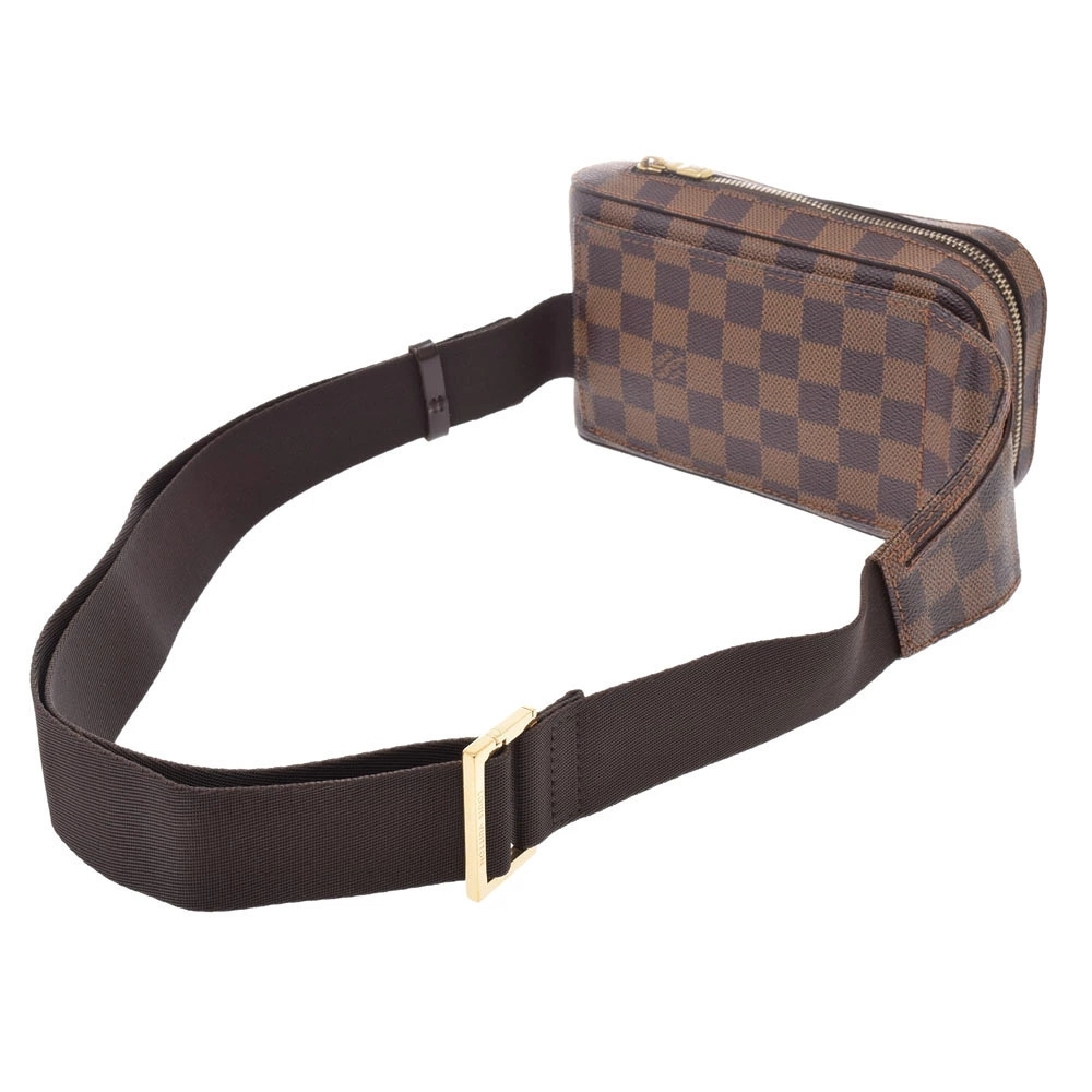 Louis Vuitton Body Belt Damier Shoulder Bag Brown Bum Canvas Geronimos